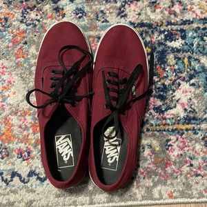 Vans red sneaker size 7.5